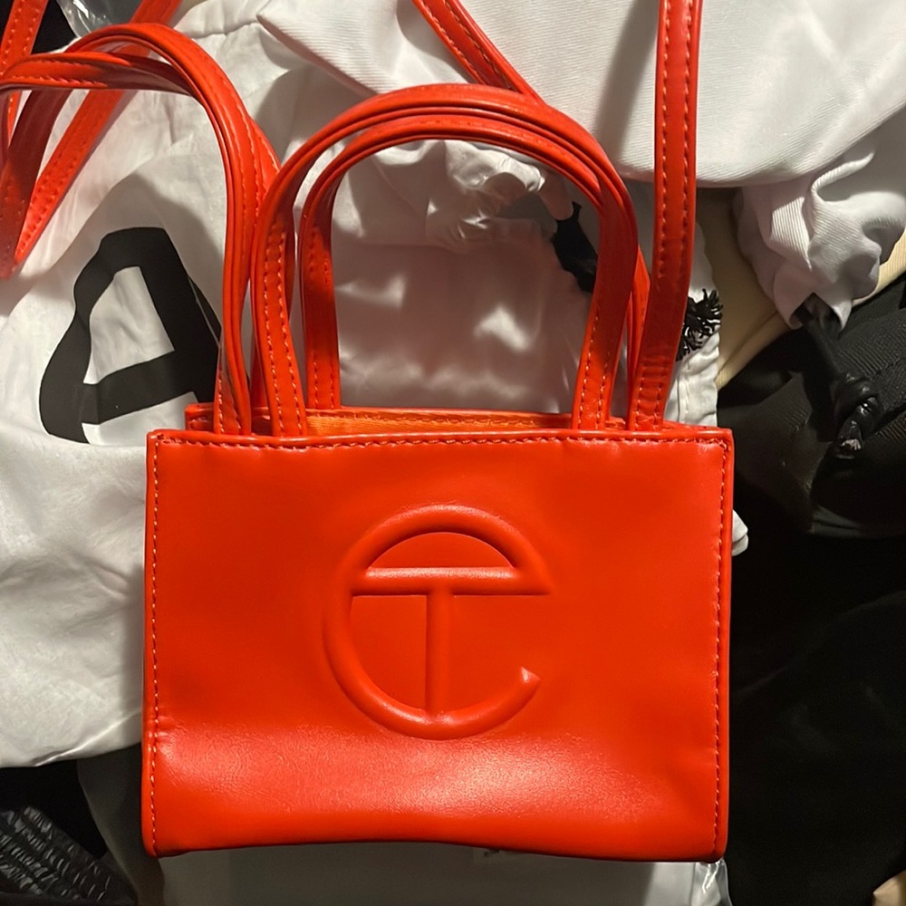 Telfar Orange Small Shopper
